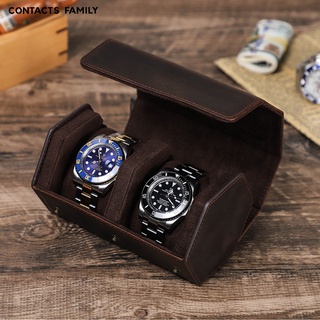 CONTACT'S FAMILY 真皮手錶收納盒便攜式旅行手錶卷復古手錶禮品盒, 用於手錶包裝