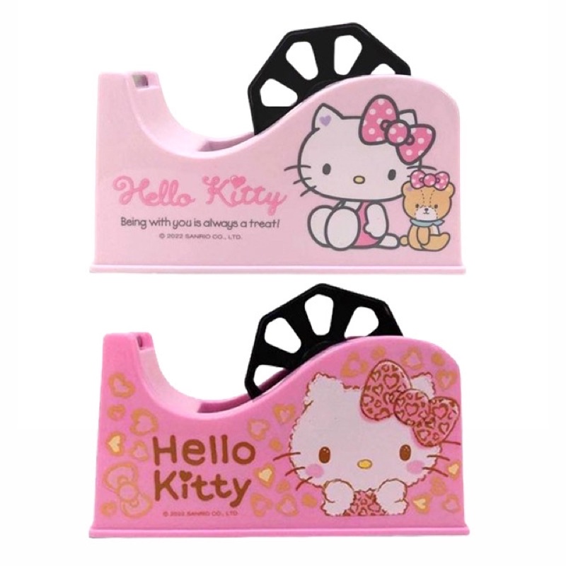 正版授權 凱蒂貓 Hello Kitty塑膠膠帶切台 3cm Kitty大型膠帶台 小熊 膠帶台 膠帶臺 桌上型 文具