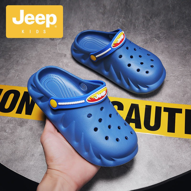【蕊寶童鞋】Jeep吉普童鞋家用拖鞋男童洞洞鞋小孩防滑親子兒童軟底寶寶涼拖