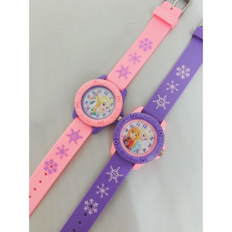 Disney冰雪奇緣正版下雪款手錶 (防偽標籤)