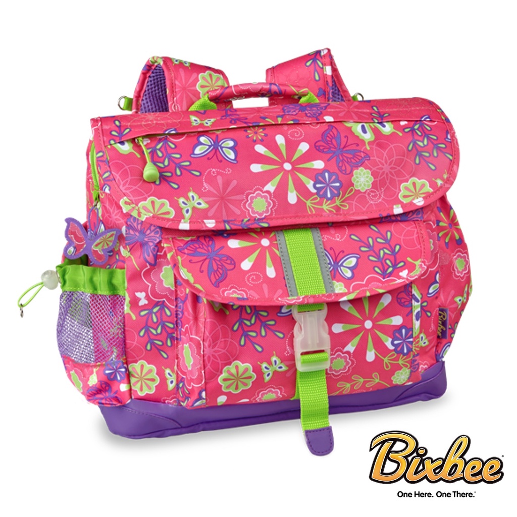 Bixbee彩印系列-彩蝶花園輕量舒壓背/書包