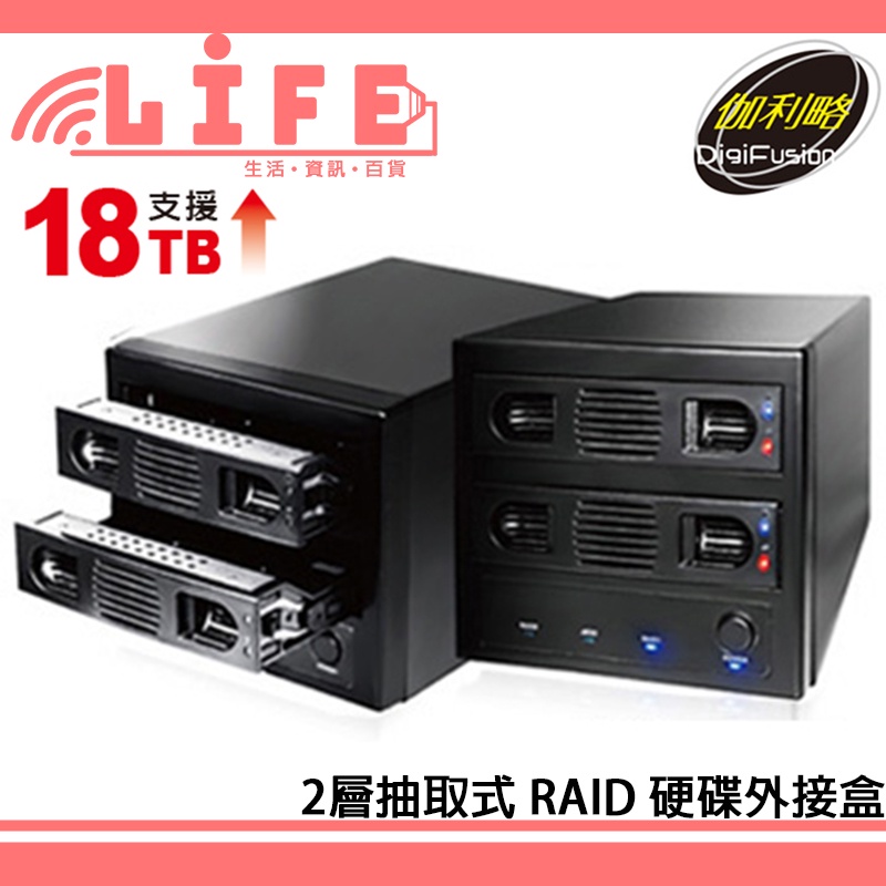 【生活資訊百貨】Dig Fusion 伽利略 35D-U32R USB3.1 Gen1 2層抽取式 RAID 硬碟外接盒