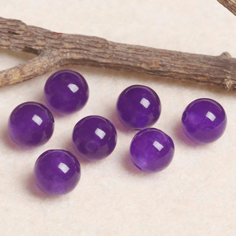 4A 天然 紫玉髓 散珠 DIY 半成品 飾品 圓珠 單珠 散珠 手作 手工 水晶 材料