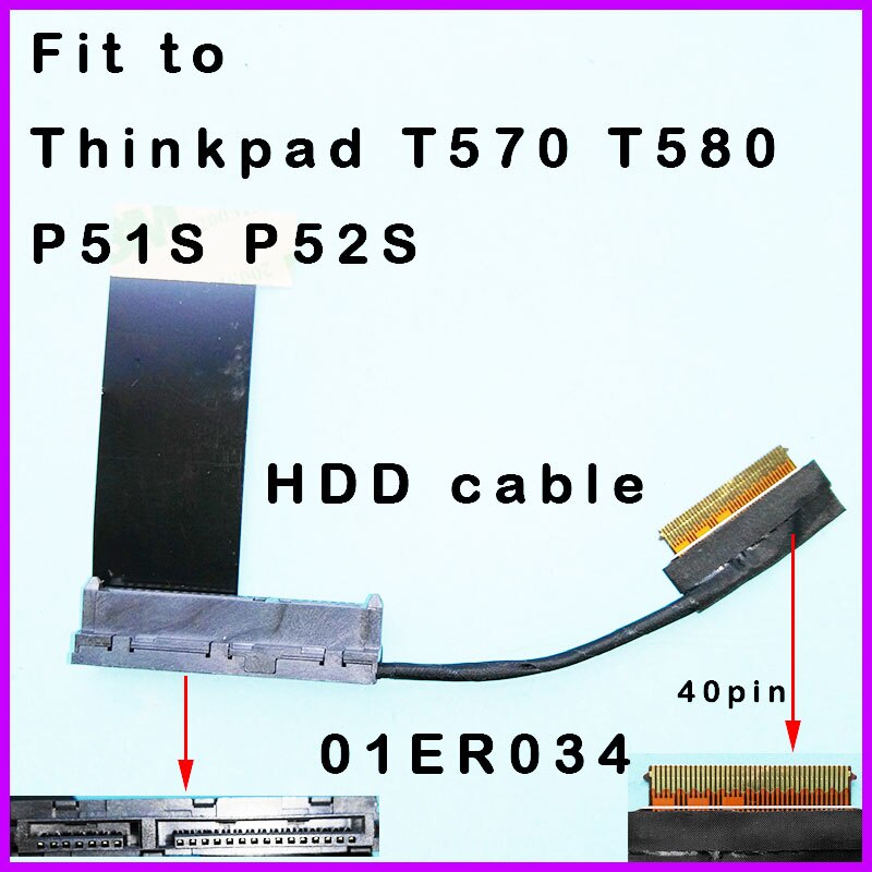 LENOVO 適用於聯想 Thinkpad T570 T580 P51S P52S 硬盤線 FRU 的筆記本電腦硬盤線: