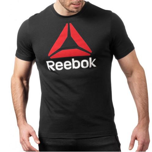 REEBOK STACKED LOGO TEE T恤經典基本款純棉休閒短袖T 休閒T 黑色CW5368 | 蝦皮購物