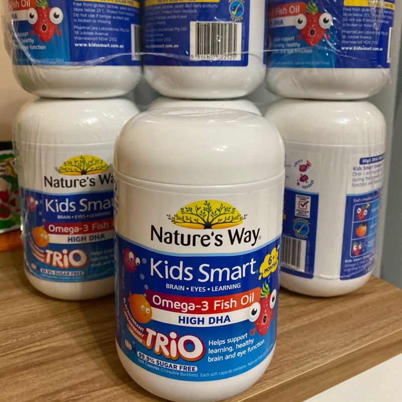 【澳洲澳洲Nature's way 兒童魚油膠囊180顆】Kids Smart Omega 3 Fish Oil