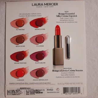 LAURA MERCIER 摩登精華唇膏8色試色卡#蘿拉蜜思