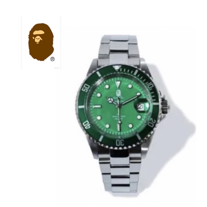 🇯🇵日本正品BAPEX Type1 代購 綠水鬼 機械錶 手錶 猿人頭 潮流 滑板 鋼帶 bape ape