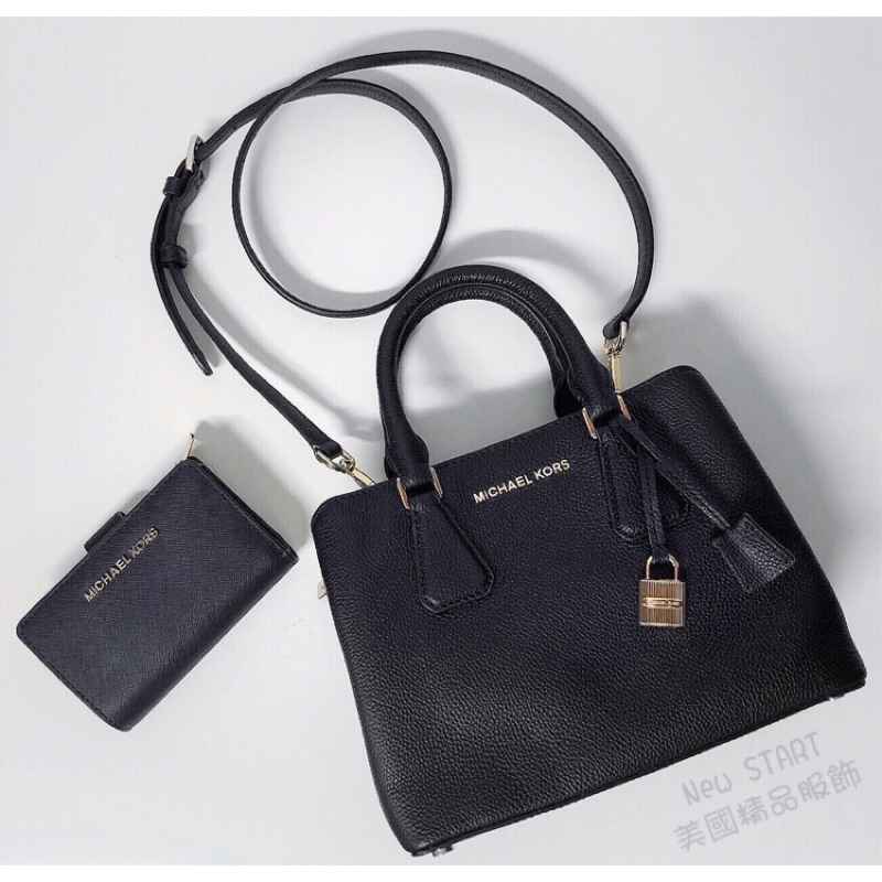 【New START精品服飾-員林】 Michael Kors MK 荔枝紋 鎖頭 高質感肩背包/手提包 小款