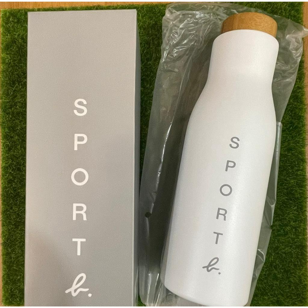 [便宜出清] SPORT b. 保溫瓶 agnes b 木紋瓶蓋 質感 氣質 運動 白色 現貨 全新 500ml
