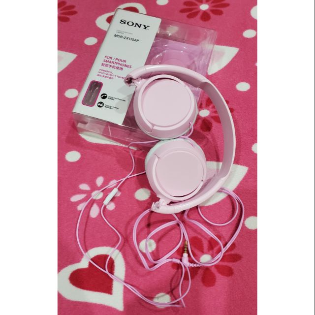 ［誠可議］sony 索尼 耳罩式耳機 可通話 折疊式 MDR-ZX110AP 粉紅色 立體聲耳機