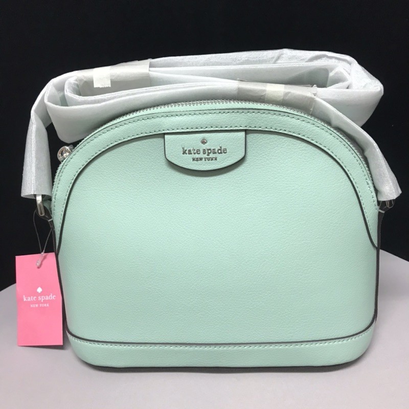 【全新現貨正品🇺🇸】Kate Spade 貝殼包 硬面牛皮 單肩包 斜背包 薄荷綠 交換禮物 生日