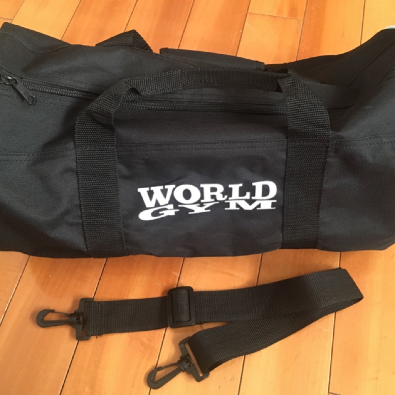 ［全新二手］World gym 運動包 長筒包 側背包