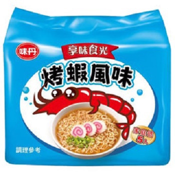 味丹 享味時光烤蝦風味麵(70gX5入/袋)[大買家]