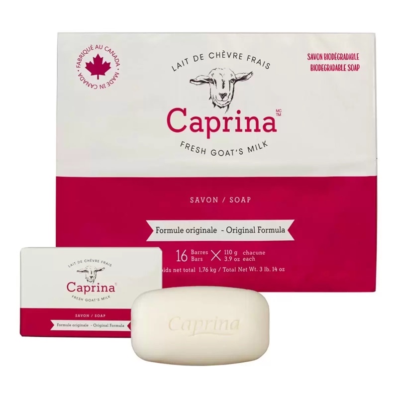 好巿多COSTCO代購 Caprina 加拿大進口羊奶香皂 110公克 16入