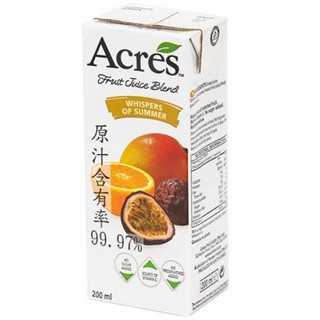 ACRES 柳橙百香果綜合果汁 每瓶200毫升X24入 C103397