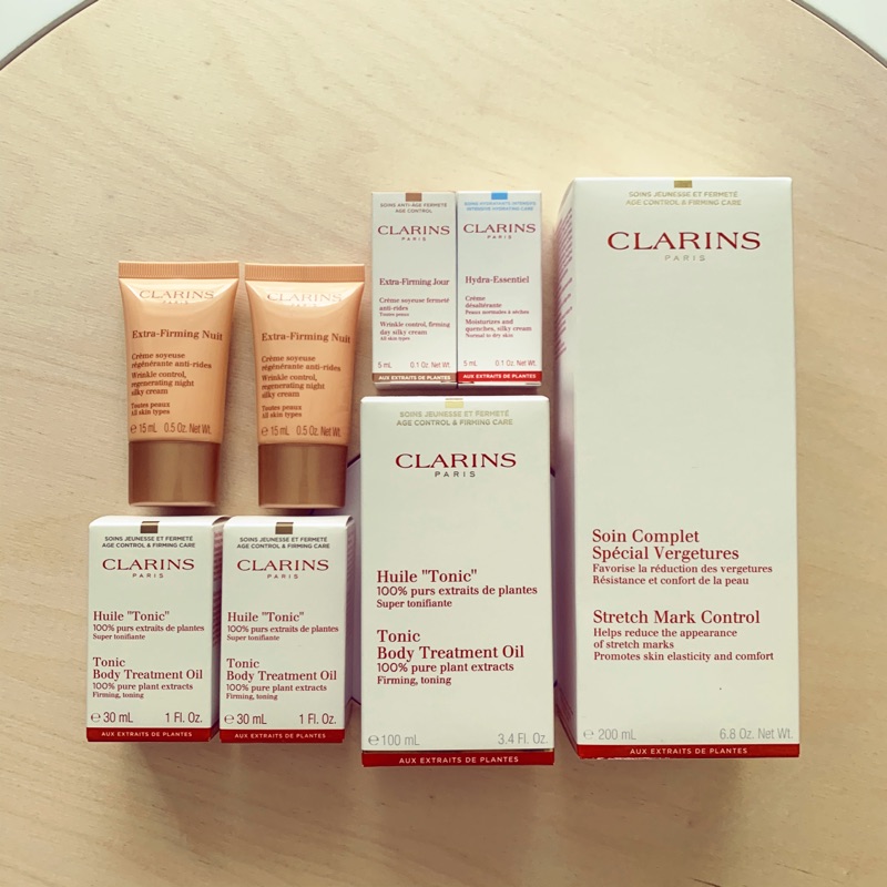 CLARINS 克蘭詩 身體調和護理油+宛若新生除紋霜 專櫃貨