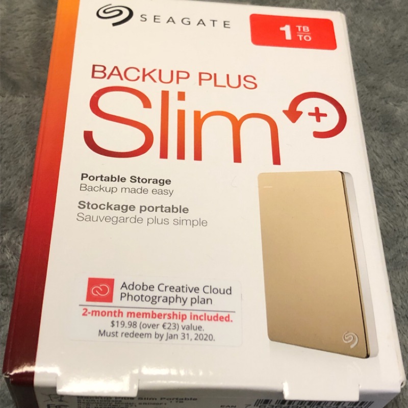 Seagate Backup Plus V2 Slim 1TB USB3.0 2.5吋 行動硬碟（銀）