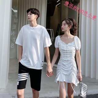 【COUPLE】💗2022💗 夏季新款白色情侶裝一衣一裙