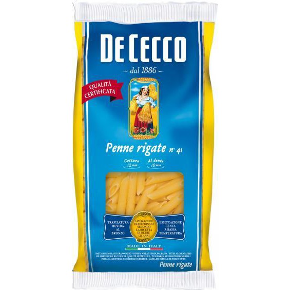 DE CECCO 得科 斜管麵 筆管麵 鉛筆麵 500G N.41 純杜蘭小麥粉 最好的 義大利麵 焗烤