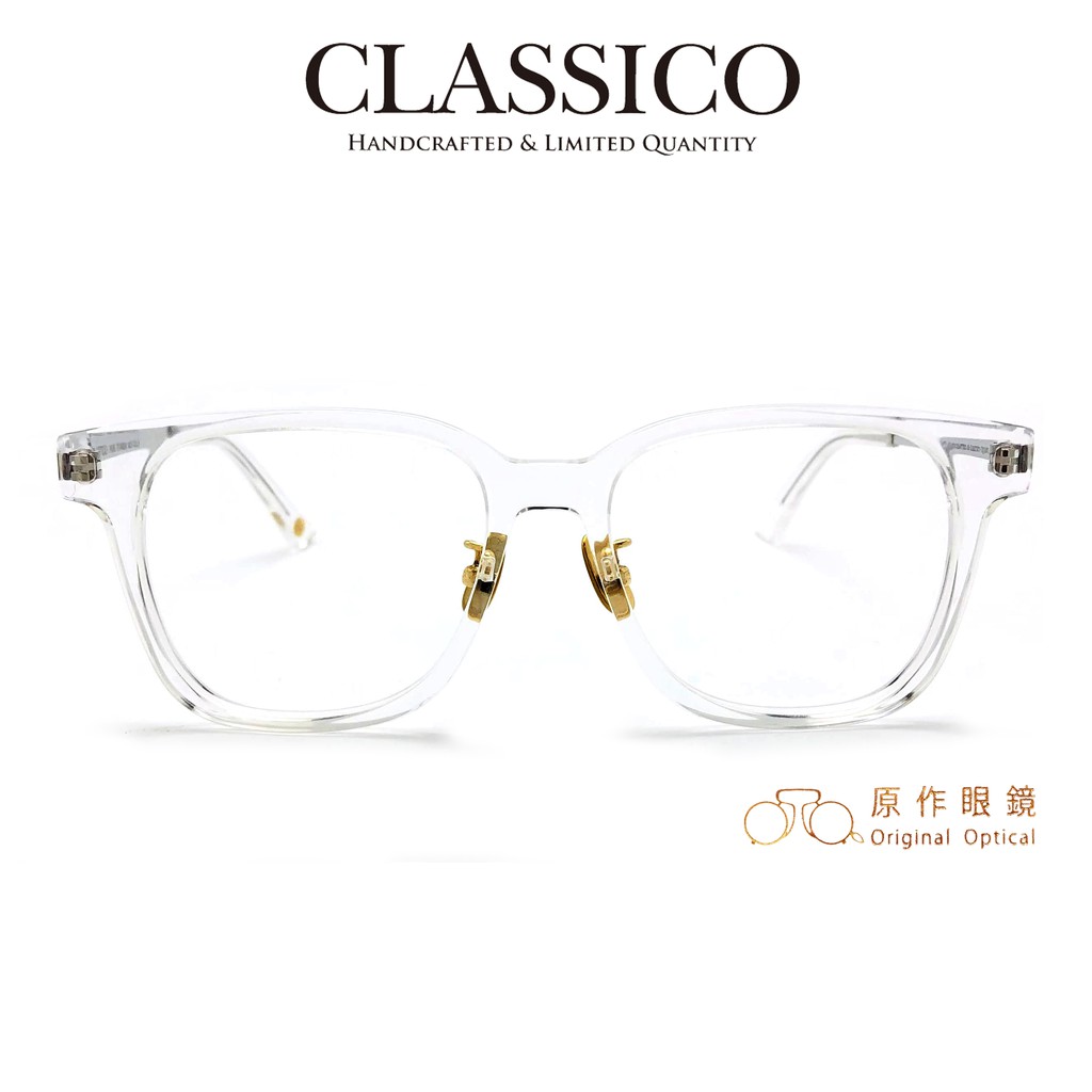 台灣 CLASSICO 眼鏡 M20 C5 (透明／銀) 經典方框 膠框 純鈦 【原作眼鏡】