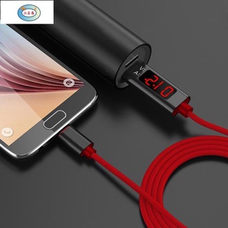 編織繩液晶屏電壓電流智慧顯示 Usb 數據線 快速 充電線 適用 蘋果 安卓 typec快充線