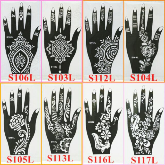 ♠ 13款【henna大輔助版】印度指甲花身體彩繪 紋身模板