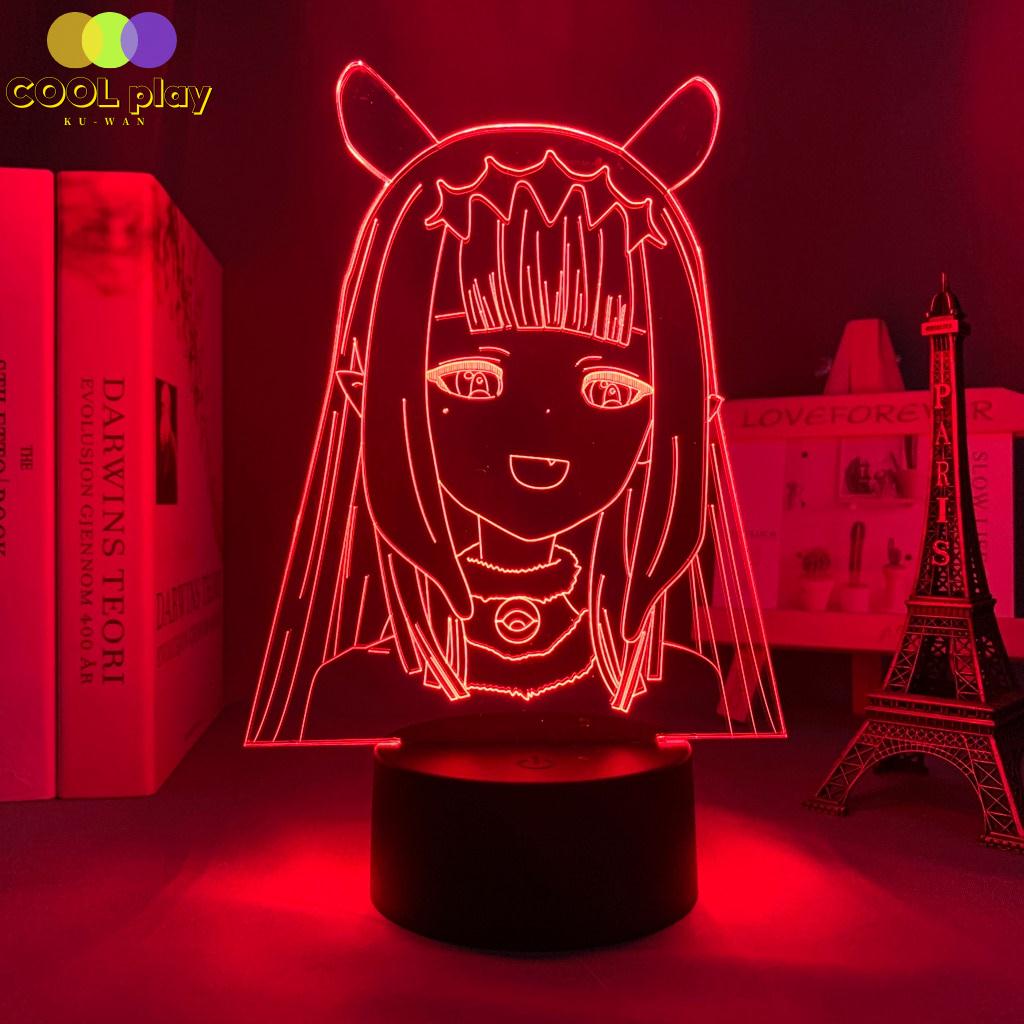動漫 Ninomae Ina Nis Led 燈用於臥室裝飾小夜燈孩子兒童生日 Manga Ninomae Ina Ni