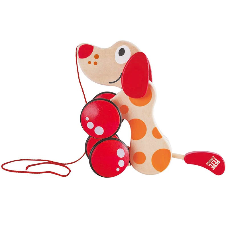 【德國Hape】拖拉狗佩佩學步牽繩玩具 學齡前 早教玩具 兒童安全玩具 小朋友玩具