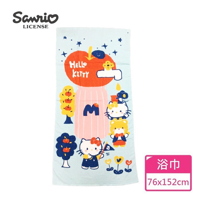 【Sanrio三麗鷗】凱蒂貓甜點夢幻世界浴巾 100%棉 76x152cm