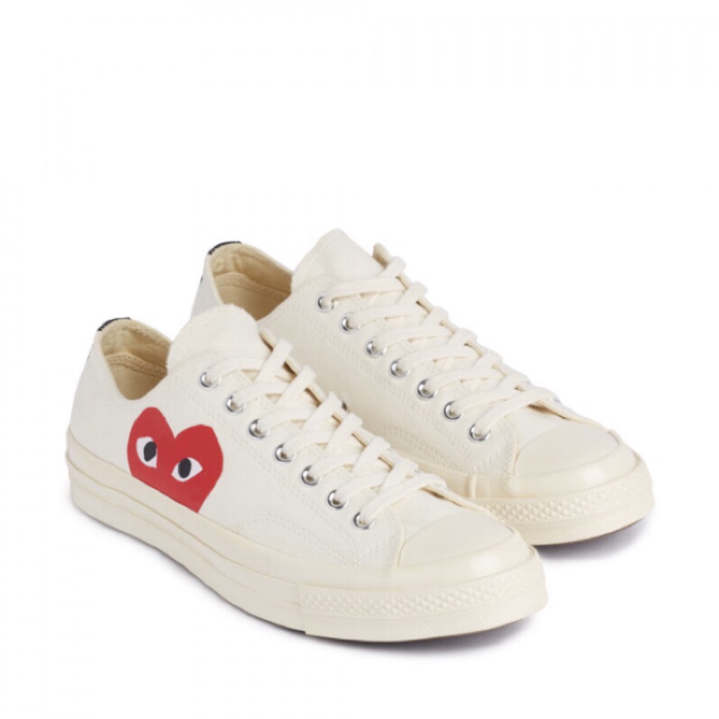 cdg white low top