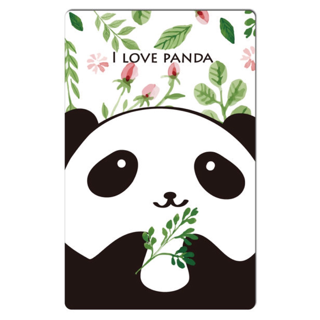 【悠遊卡貼紙】LOVE PANDA # 悠遊卡/e卡通/感應卡/門禁卡/識別證/icash/會員卡/多用途卡片貼紙