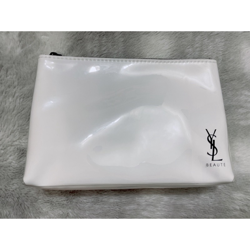 YSL 聖羅蘭 時尚訂製純白化妝包 全新 專櫃套組贈品拆售 保證正品