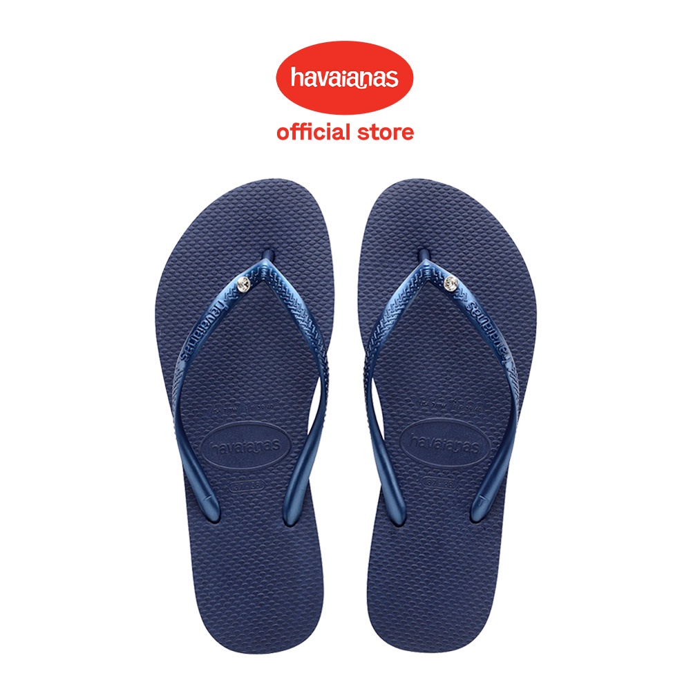 Havaianas 哈瓦仕 拖鞋 夾腳拖 水鑽 海軍藍 Slim Crystal SW II 4145651-0555W