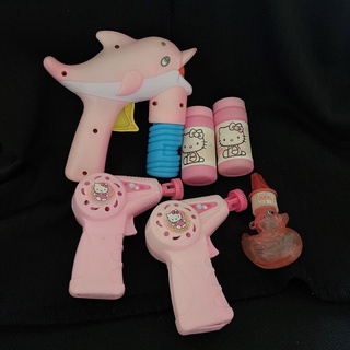 Hello Kitty電動泡泡槍 海豚造型泡泡槍 按壓式自動泡泡機 吹泡泡機 泡泡水 哨子吹泡泡小鴨 c100#