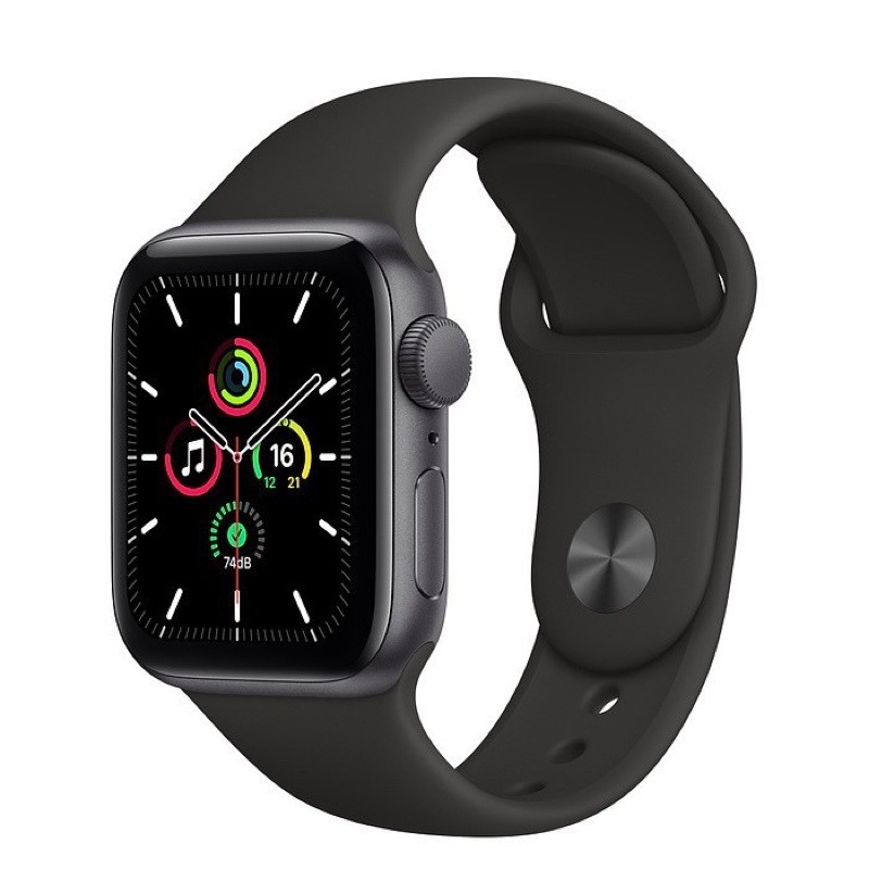 Apple Watch SE GPS 44mm/太空灰色鋁金屬錶殼/黑色運動錶帶 MYDT2TA/A