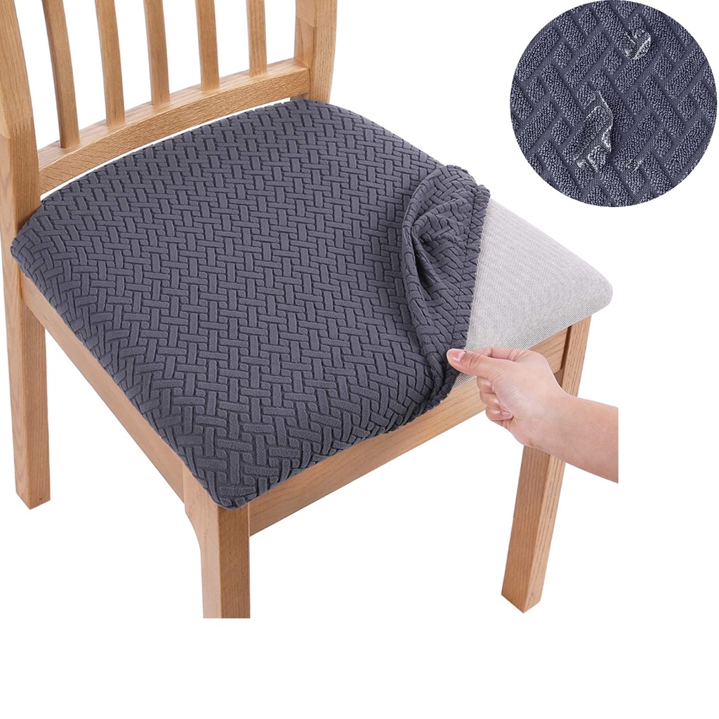 防水氨綸餐廳室內裝潢墊實心椅子座套可拆卸套, 帶有可洗家具保護墊