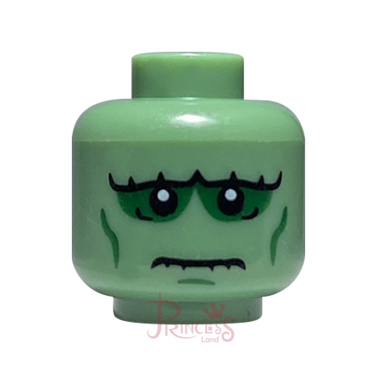公主樂糕殿 LEGO 8804 人偶包4代 科學怪人 頭 沙綠色 3626bpb0541 (A269)