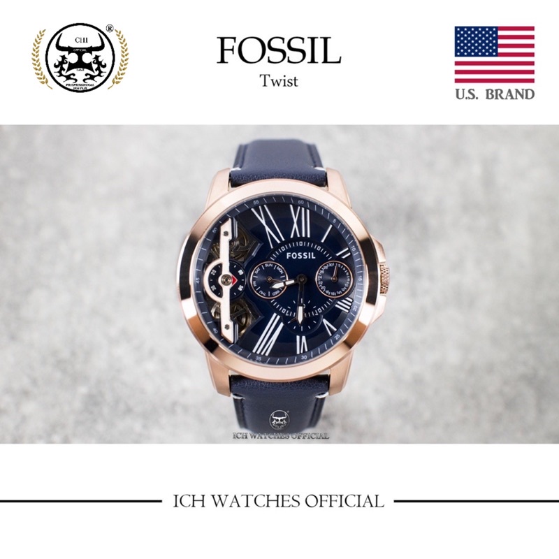 美國FOSSIL TWIST/TOWNSMAN系列雙機芯機械錶腕錶-手錶男錶女錶生日禮物父親節禮物情人節禮物ME1138