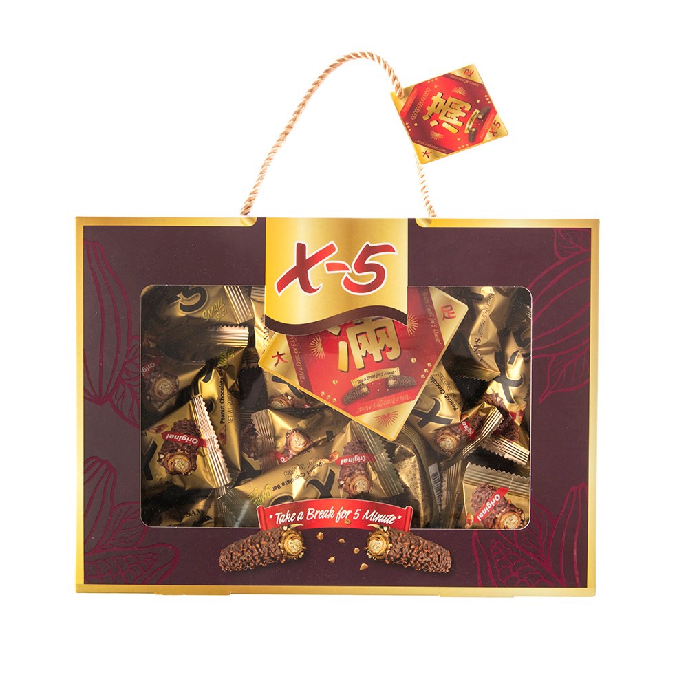 X-5花生巧克力捲心酥金滿足禮盒500g