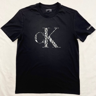 剩M 黑灰幾何款 黑色 Calvin Klein T恤 純棉 短袖 素T CK 短T 上衣 #9186