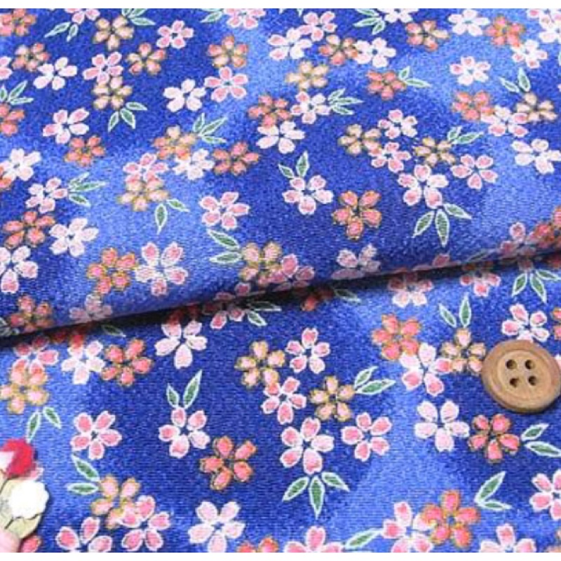 月光小紋櫻 2色可選 日本進口拼布縮緬布絹布和風花柄系列 蝦皮購物
