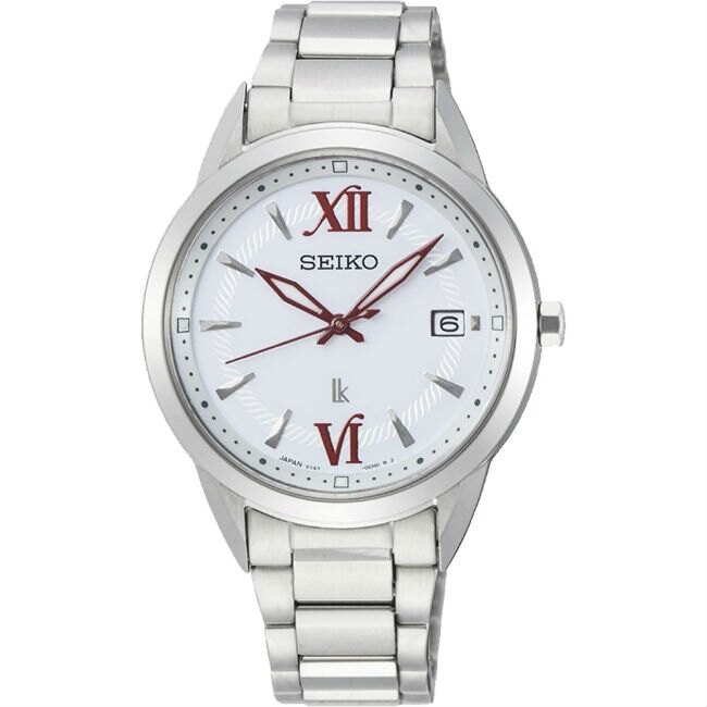 Seiko 精工錶 Lukia V147-0CL0S(SUT387J1) 白銀時尚機械女腕錶/白面 33.9mm
