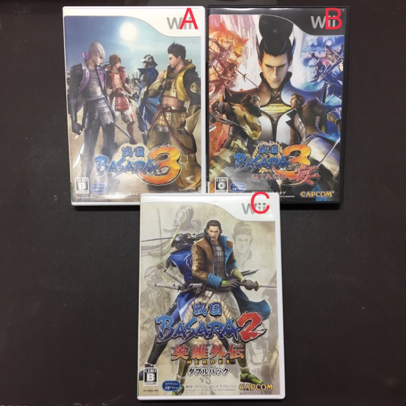 日本帶回wii 戰國basara 2 英雄外傳basara 3 宴日版wii 正版遊戲 蝦皮購物