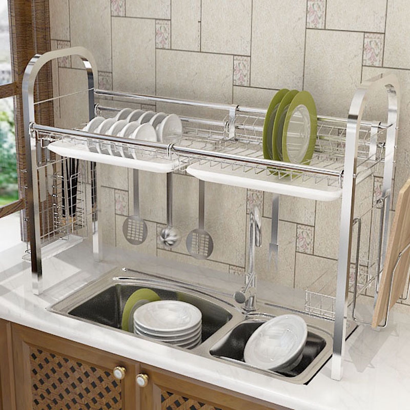 304不鏽鋼水槽瀝水架 廚房置物架 用品洗放碗架池碗碟筷廚房收納架