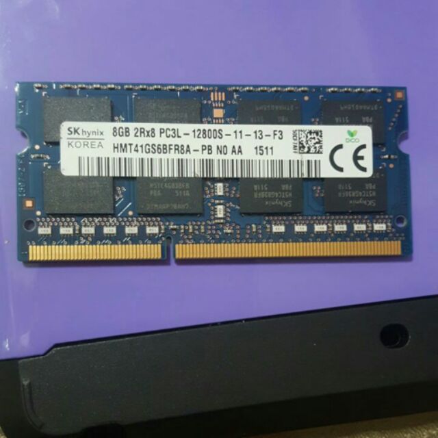 【二手】SK hynix 筆電用記憶體 DDR3 8GB PC3L-12800S