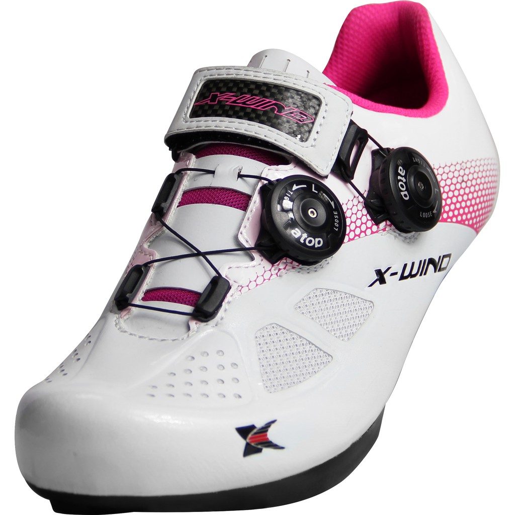 【清倉品】限時優惠 X-WIND 公路車鞋 卡鞋 零碼"38號"全新特價出清無保固 白粉紅色