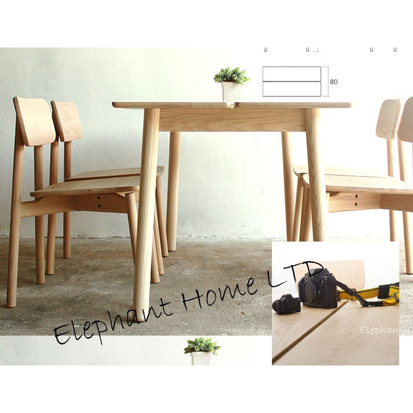 出清#設計家具 北歐餐椅 北美FAS級 原木餐椅 1桌4椅 實木 餐桌 餐椅 餐桌椅組  餐桌組合  北美白像木