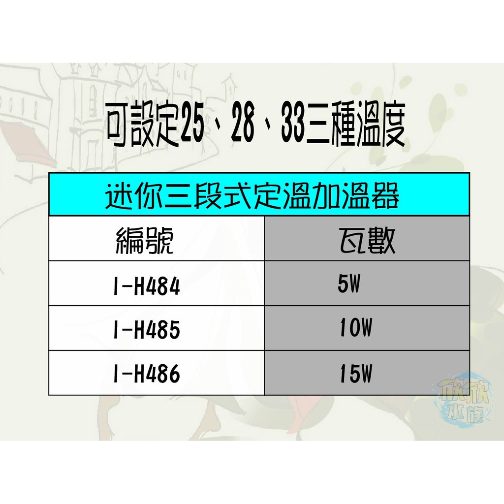 欣欣水族~台灣 ISTA伊士達 迷你三段式定溫加溫器 5W 10W 15W 組 25 28 33度 離水斷電 防爆加溫棒