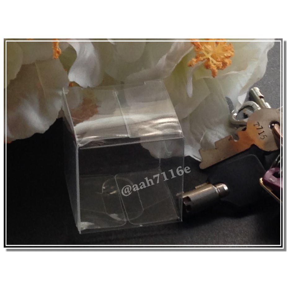 板橋發貨 4*4*4公分PVC透明包裝盒 透明塑膠盒 禮品包裝盒 禮物盒 花語人造花資材園藝用品婚禮小物